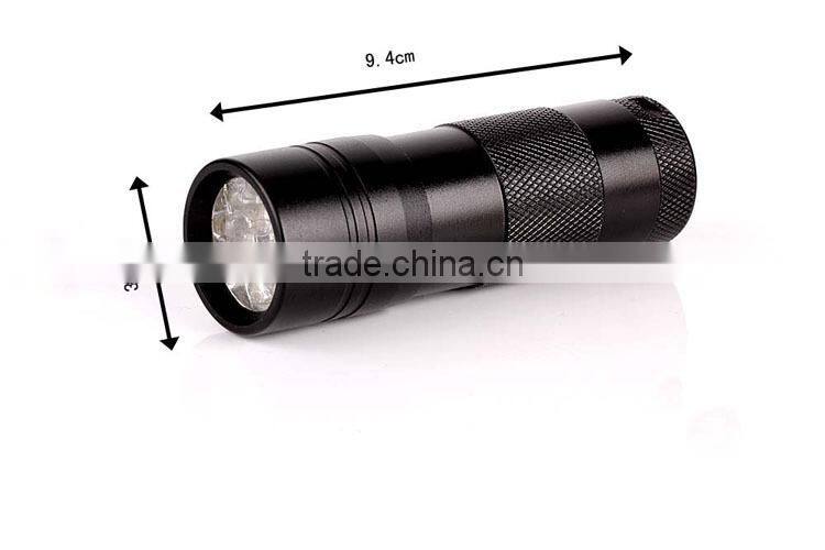 JF 12 Led 390nm-365nm Purple light uv Flashlight, uv Blacklight Flashlight Urine Detector, uv led Torch
