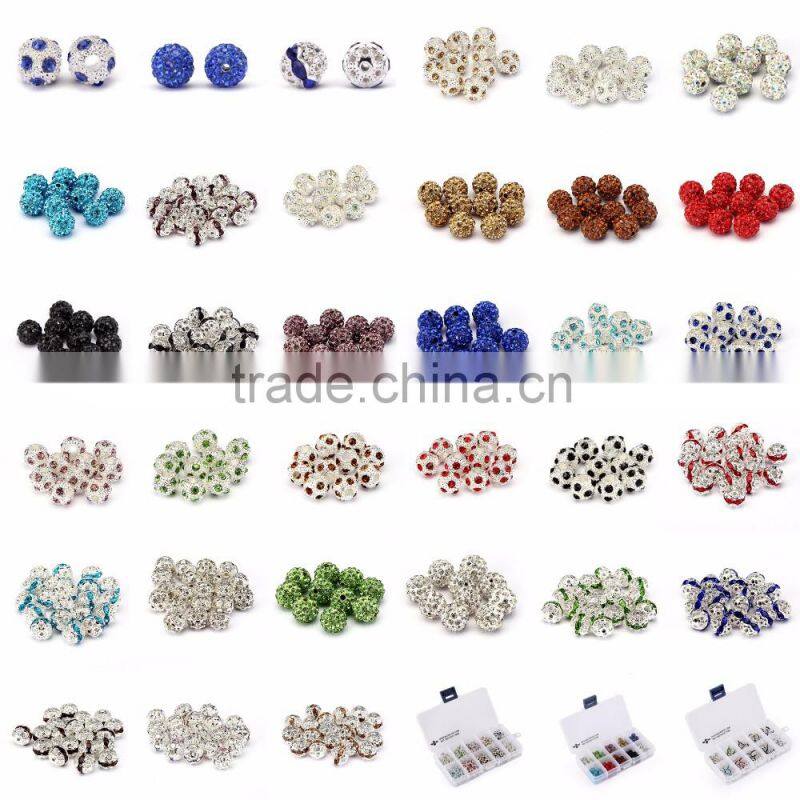 Top Quality 8mm Light Amethyst Color Metal Style #2 Caystal Rhiestone Ball Shape Shape Spacer Silver Plated 10pcs Per Bag