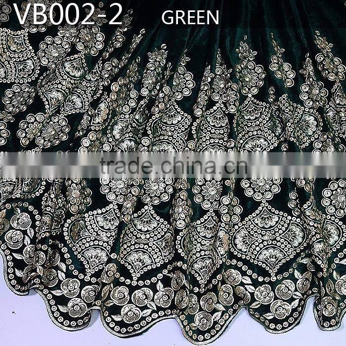 VB002-1 coffee Velvet Lace Fabric George Velvet wrappers