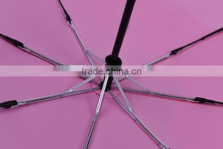 Character of plastic handle automatic folding umbrella