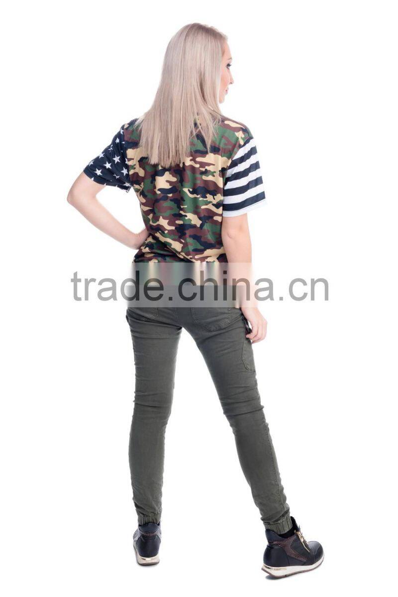 Factory New Arrived 3D Print Wholesale Sports Tshirt T-shirt