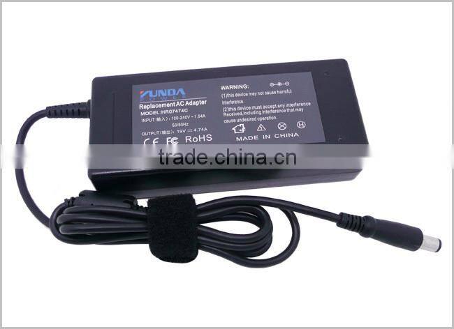 Universal AC Power Adapter 19V 4.74A for HP Power Charger 7.4mm*5.0mm with CE FCC RoHS