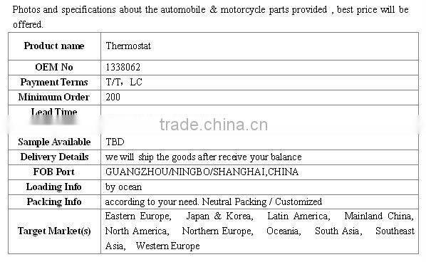 hot sale! Top quality thermostat for opel vectra OEM No 1338062