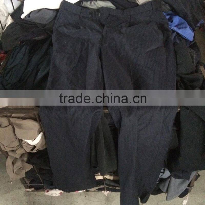 Hot sale men tergal pants in bales,cheap good quality used clothing