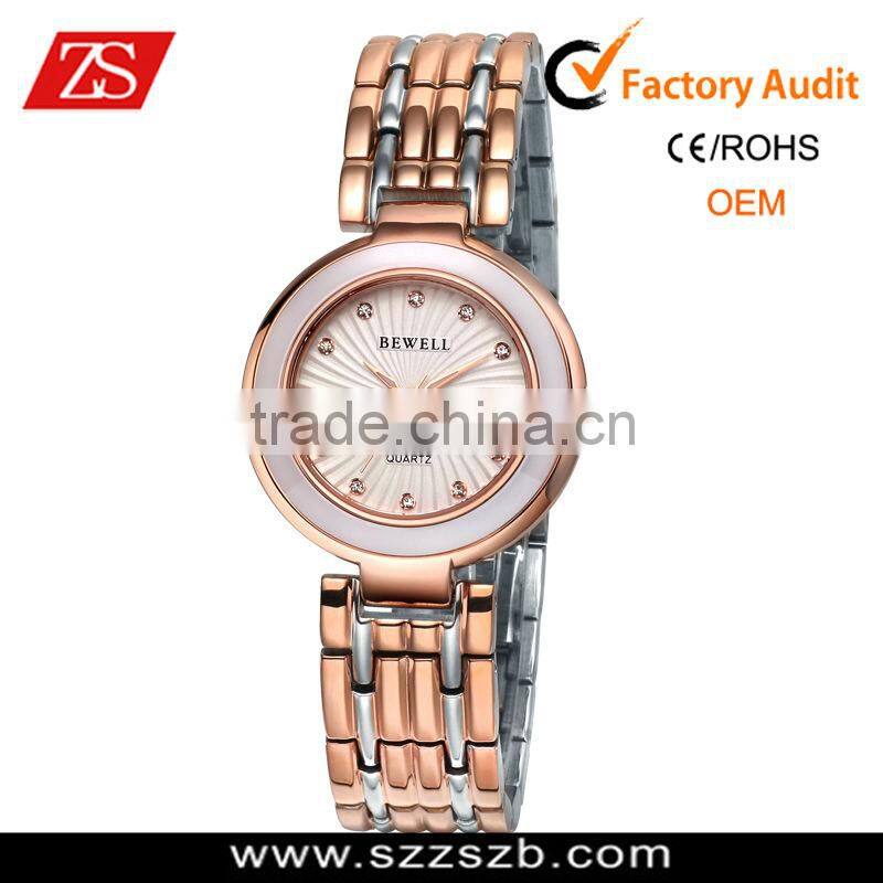 Women's Ceramic White Dial Analog Watch