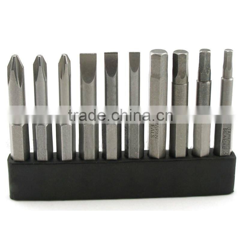 Phillips Screwdriver Bit+Slotted Screwdrive Head+Hex Screwdriver Electric drill Bit 50mm Length AR-16