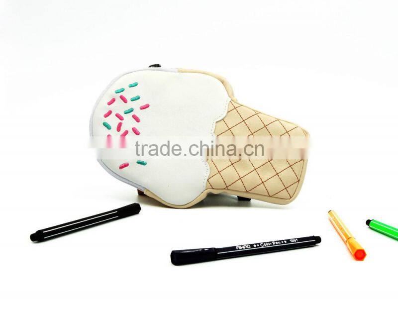 High quality matt PU pencil case customize pencil pouch bag for teenagers