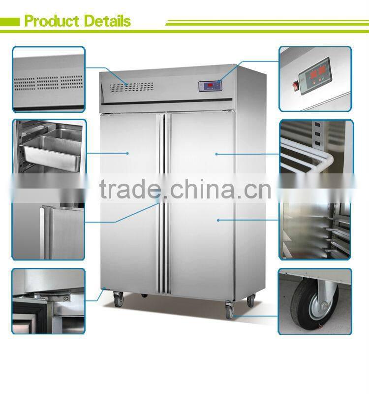 6 doors freezer/stainless steel commercial refrigerator/hotel kitchen refrigeration equipment