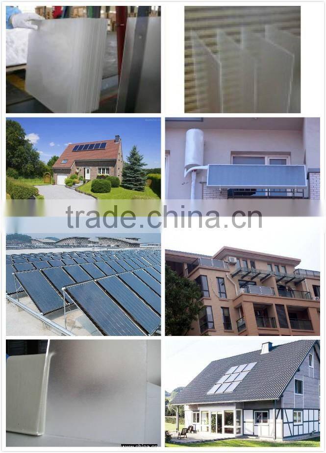4mm tempered ultra clear roof solar collector water heater glass