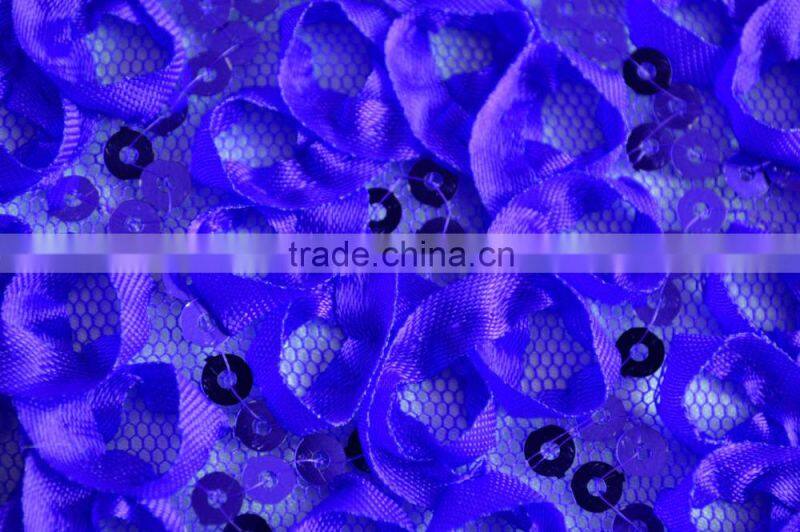 Tulle Mesh Tape Embroidery Fabric for Dress and Cushion DSN412