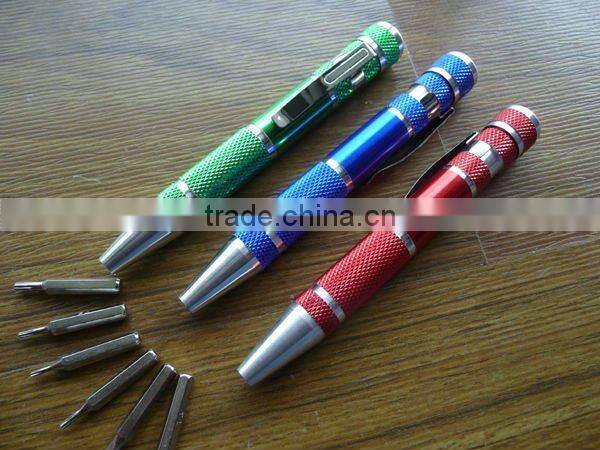 Promotional aluminium mini Screwdriver tool pen