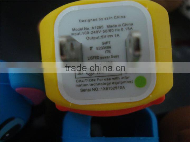 Portable Cute Cartoon usb Traval Charger for iphone Charger,Christmas Mini Gift Micro usb Home Charger Adapter