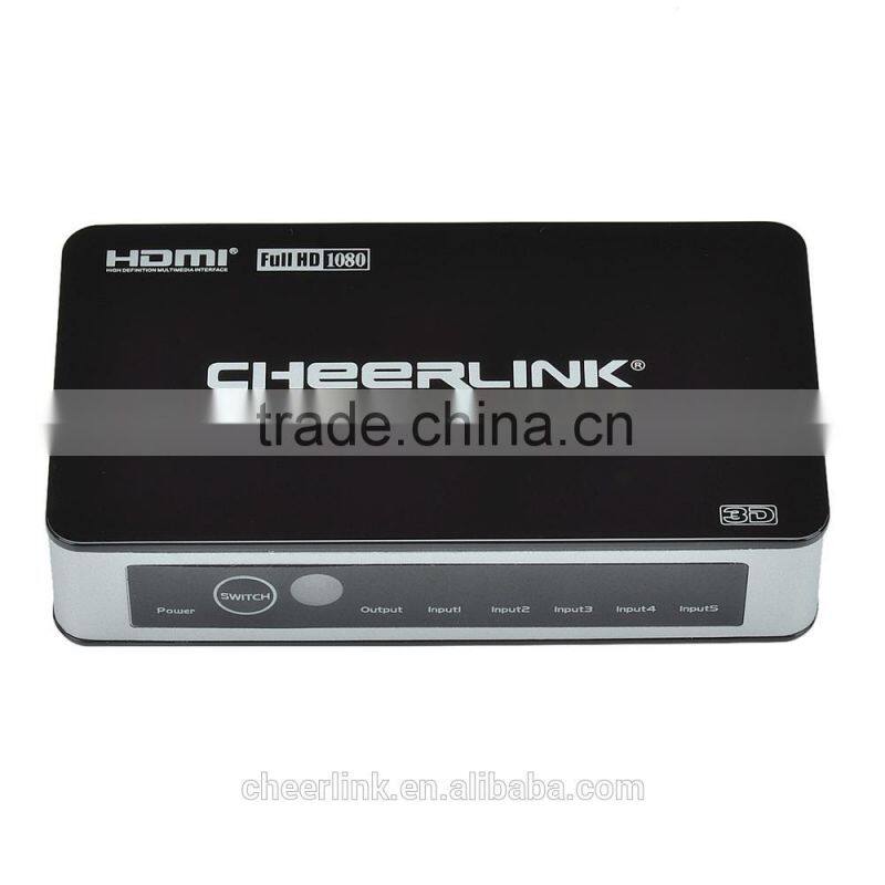 5x1 hdmi switch 501 hdmi v1.4 with ultra hd 2160p and 3d / remote control -black
