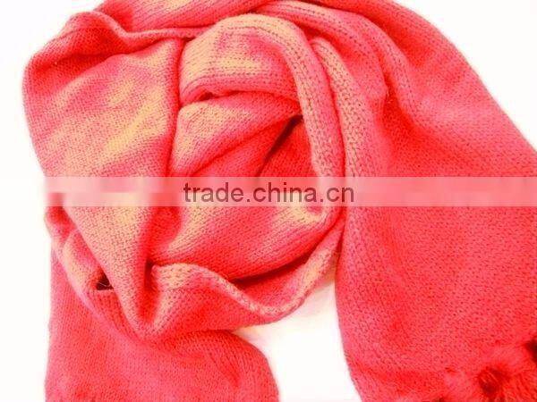 fashion acrylic knitted gloves scarf set