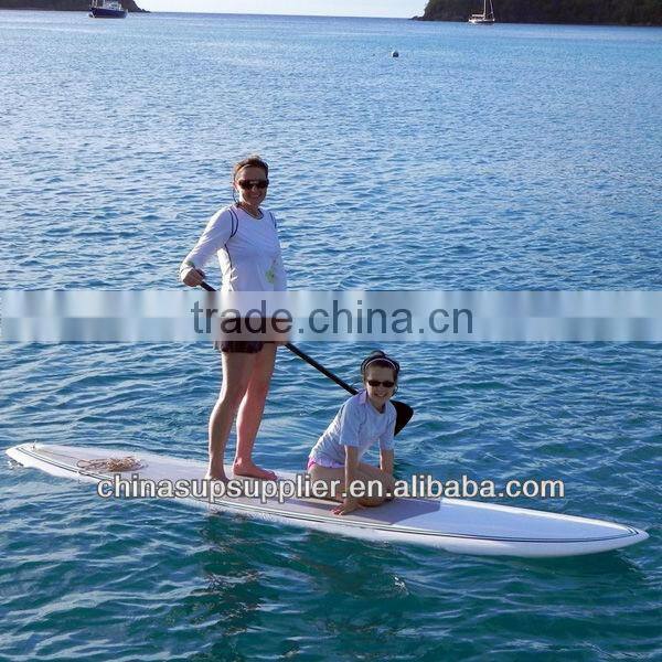 Family white painting SUP board with rail line