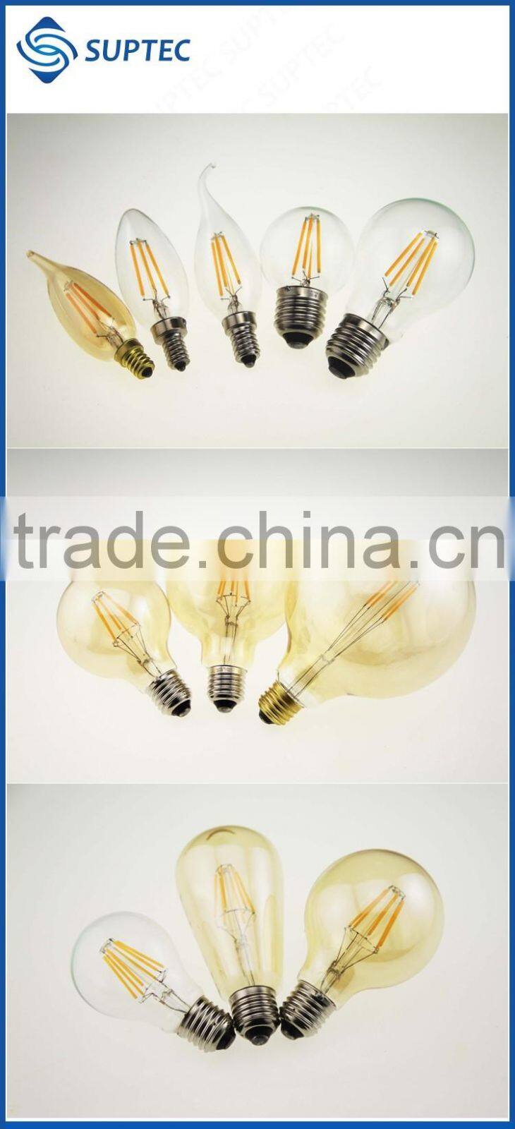 FREE SAMPLE Alibaba China E26 E27 B22 E12 E14 Dimmable LED Filament Bulb C35 LED Candle Light 2W 4W 6W 120V 230V 12V 24V