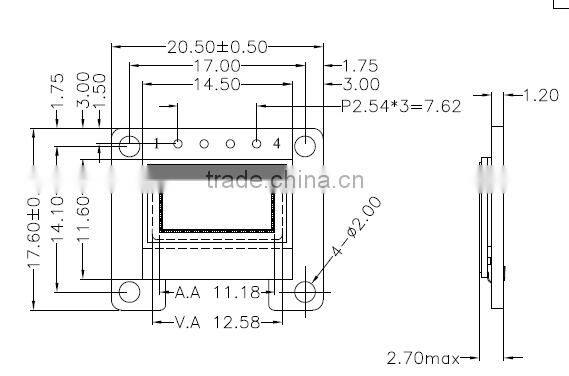 0.49inch 64*32 IPS SSD1306 controller thin oled display with board
