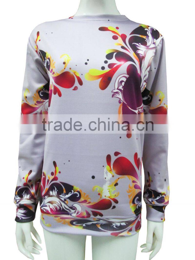 2014 latest fashion printing sweatshirt for women