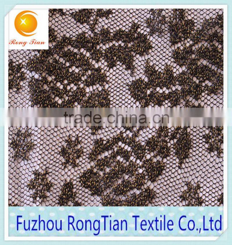Wholesale sequins gold lace fabric for sexy dress