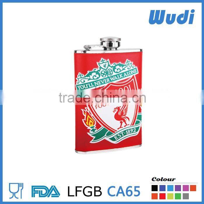 12 oz hip flask, water transfer printed hip flask HF108