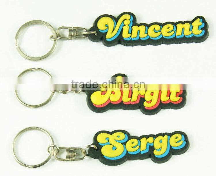 wholesale top selling 3D soft pvc car keychain