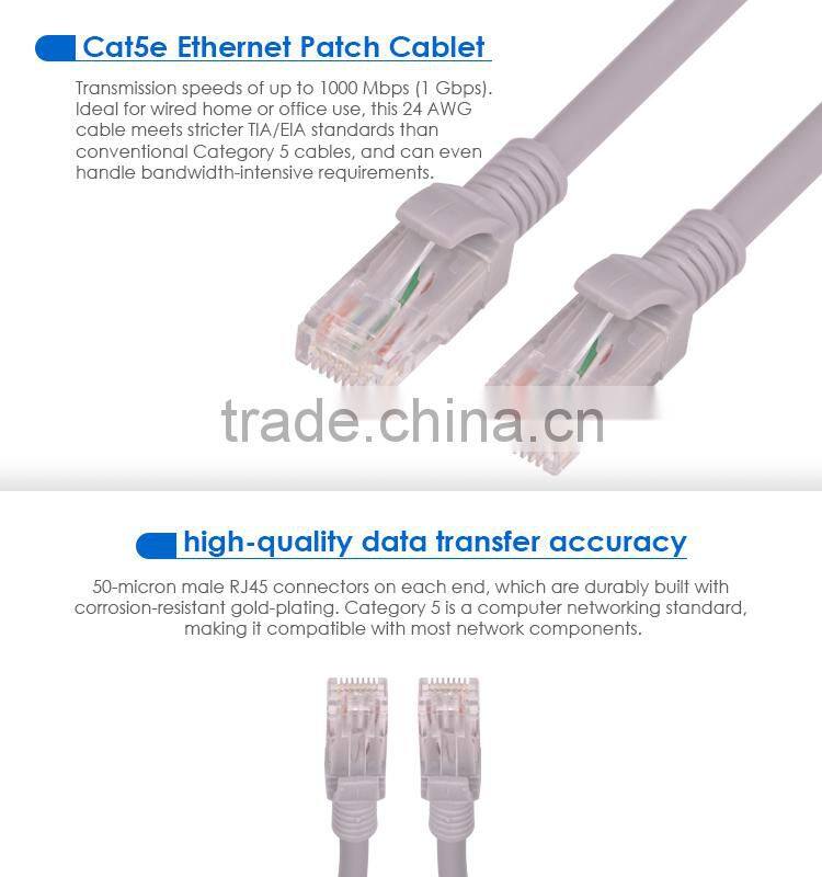Cat5e Ethernet Patch Cable (3 Feet) - RJ45 Computer Networking Cord
