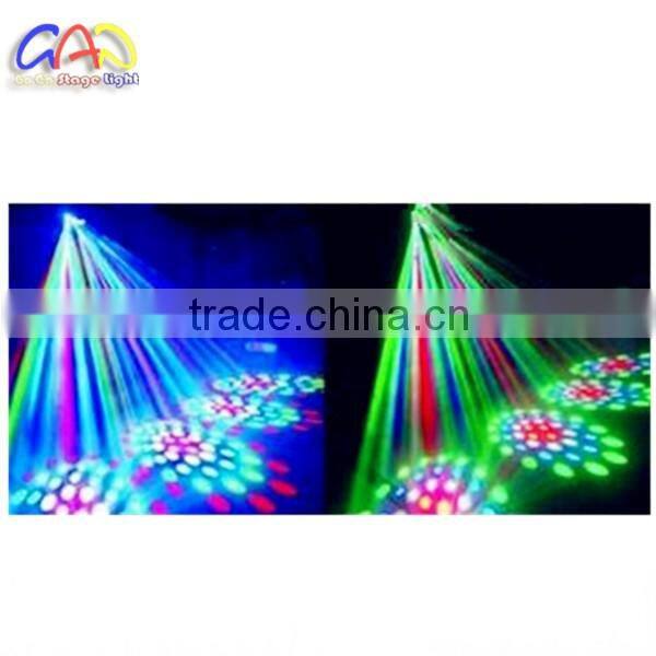 2015 new items Four heads led moon flower effect light with plastic clear body