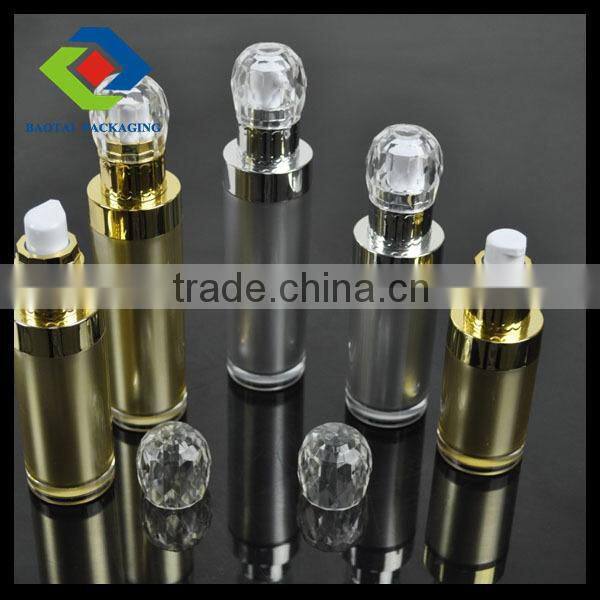 15ml Sliver Mist Nail Polish Double Wall Sprayer Bottle In Round Shape For Cosmetic Skin Care