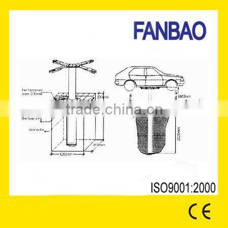 Pneumatic car lift for car wash