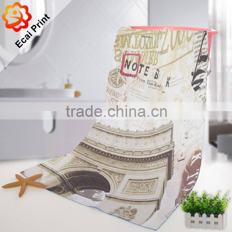 2016 comfortable dye printed promotional hotel towel