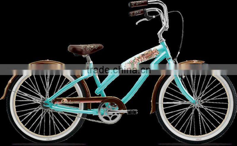 24" beach cruiser chopper bike / cheap single speed cruiser bike (B-24002)