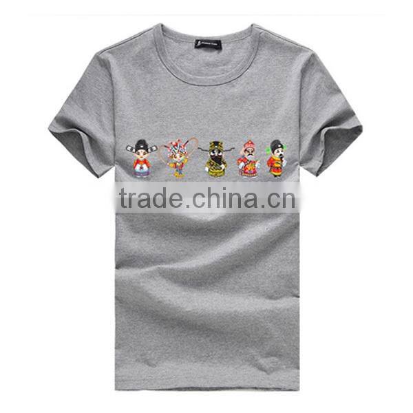 New Design Chinese Peking Opera Style O-neck Loose China Import T Shirts (lyt010028)