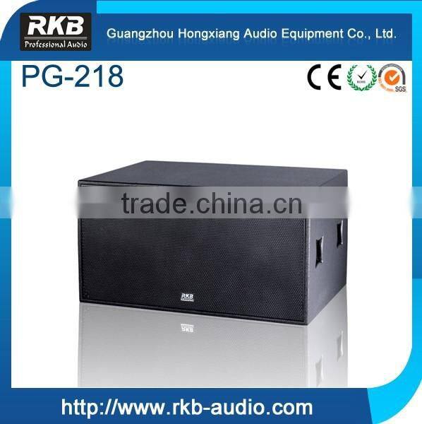 PG-218 double 18 inch subwoofer box design, dual subwoofer box