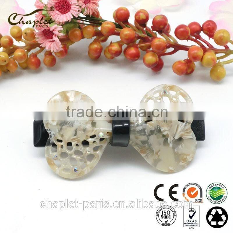 high quality rhinestone bowknot hair barrette girls' hair clip