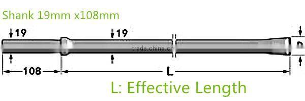 Integral equipment Integral bar Hex19 taper rod and Hex22 integral drill rods