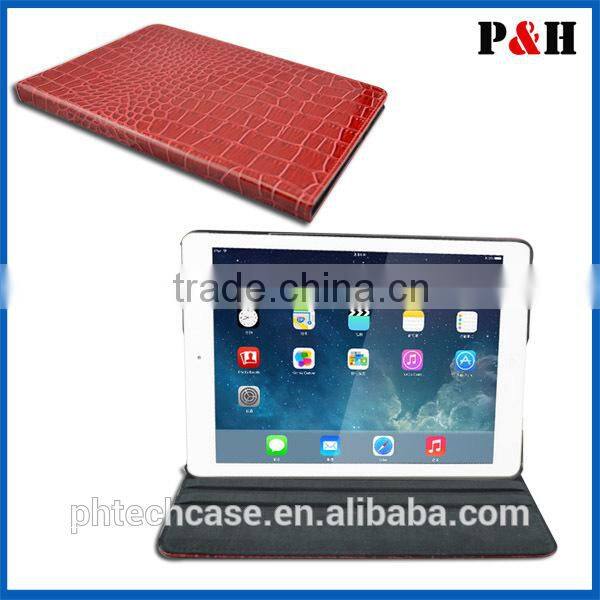 Super cool croco leather case for ipad mini with stand function , leather cover