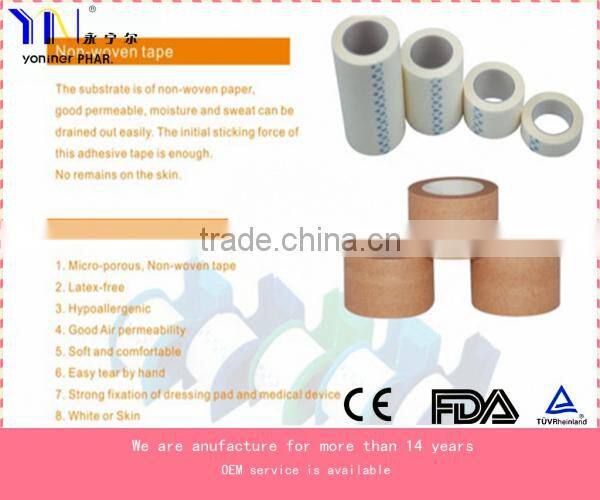 medical cotton sports tape/medical zinc oxide tape
