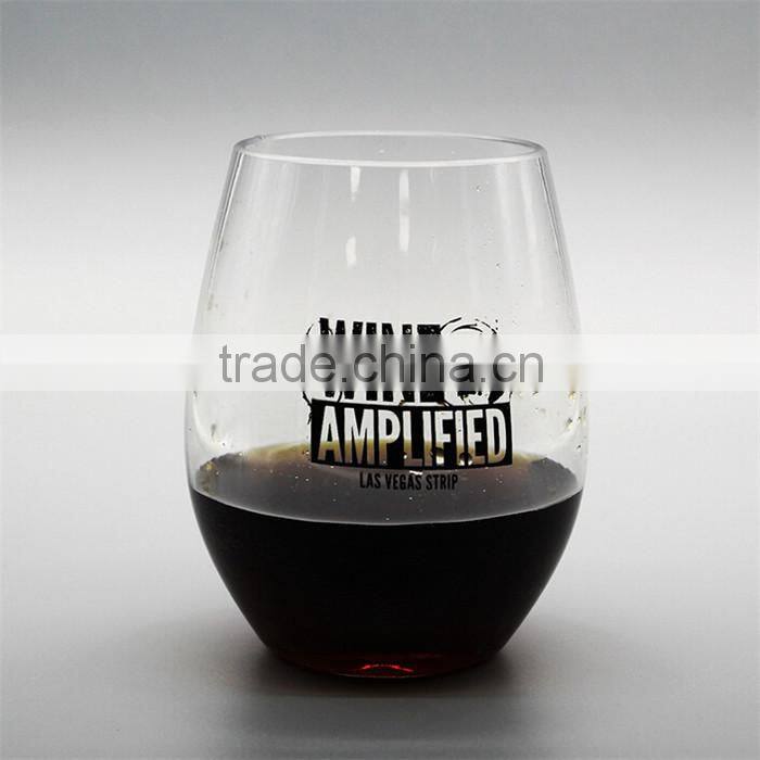 Hottest! Unbreakable and Reusable Plastic Glass Wine Glass With Highly Clear Material
