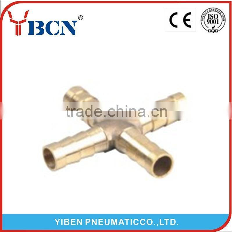 pagoda 4 through series copper pipe fittings cross brass pneumatic fitting