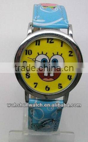 SpongeBob watch with leather watch strap