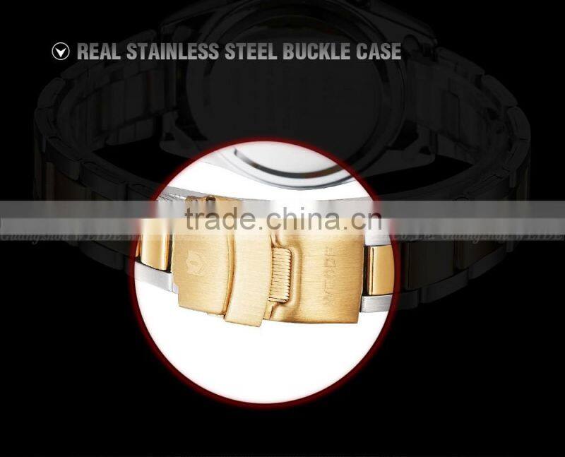 Male Smart Brand watch Water Resistant wristwatch Full stainless Steel Watches Quartz Movement Diver watch case