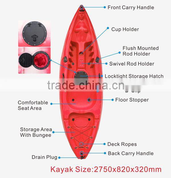 Hard Plastic Kayak Boat Fishing