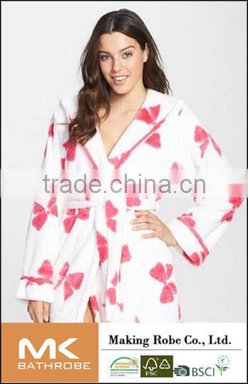 Warm Sexy Women Coral Fleece Bathrobe