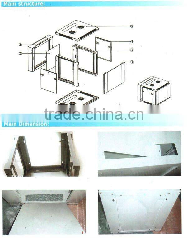27U vented wall mount computer serve rack