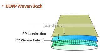opp laminated pp woven rice bag 100kg