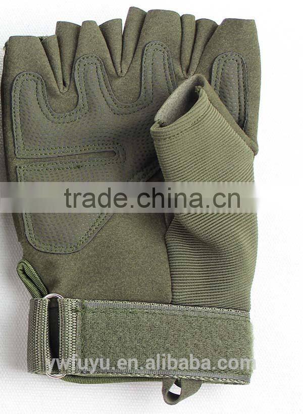 military half finger gloves with hard kunckle black tan olive green