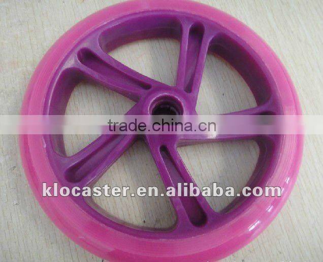 Clear black PU wheel with PP core