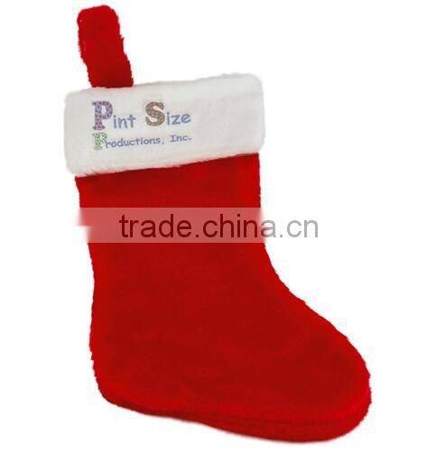 Cute Cartoon Stuffed Socks Plush Christmas Gift Toy / Custom Sock For Packing Candy For Christmas