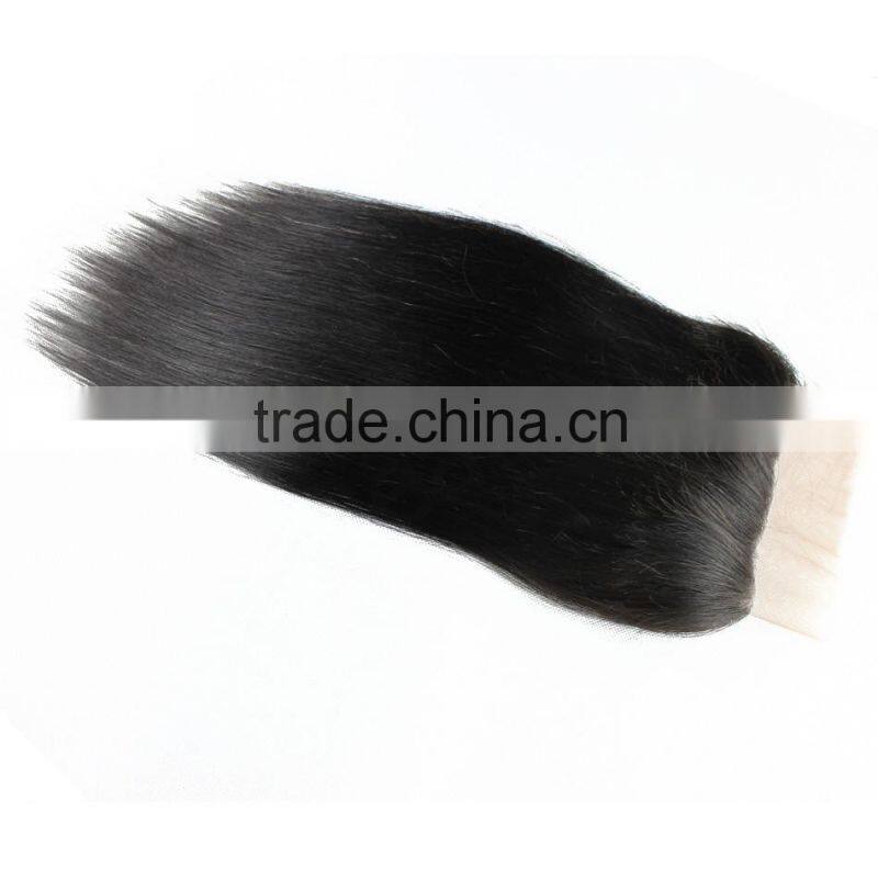 Human Hair Brazilian Lace Frontal Closure 13x4 With Straight Hair Free Part Bleached Knots Virgin Body Wave Lace Frontal
