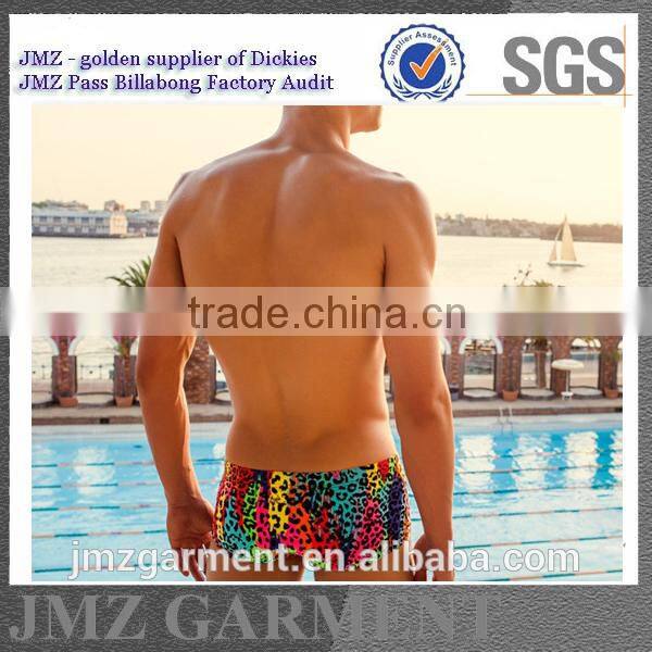 fire printing on boxer shorts for men cotton spandex oem/men swimwear
